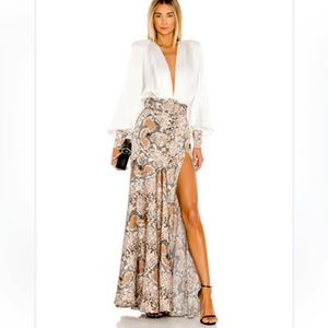 Bronx and Banco python maxi skirt